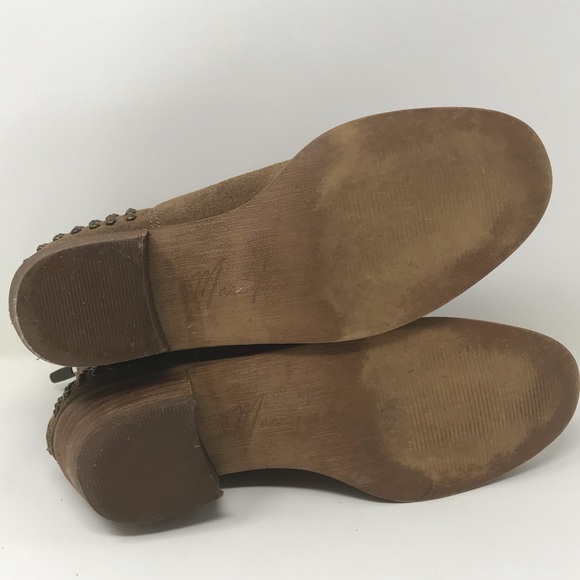 Marc Fisher Zen Studded Suede Ankle Bootie Tan6.5 - Picture 8 of 8